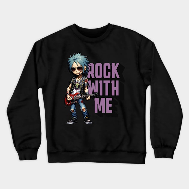 Rock With Me Crewneck Sweatshirt by MonkeyLogick